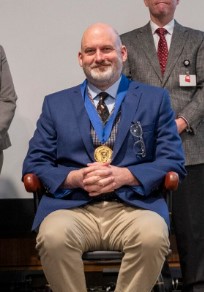 Dr. Geoff Curran receiving endowed chair