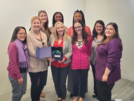 Front row from left: Dr. Stephanie Day, Dr. Jenn Bryan, Dr. Jan Lindsay, Dr. Terri Fletcher, Ms. Paula Wagener, Ms. Ashley Helm. Back row from left: Dr. Julianna Hogan, Ms. Giselle Day, Dr. Derrecka Boykin