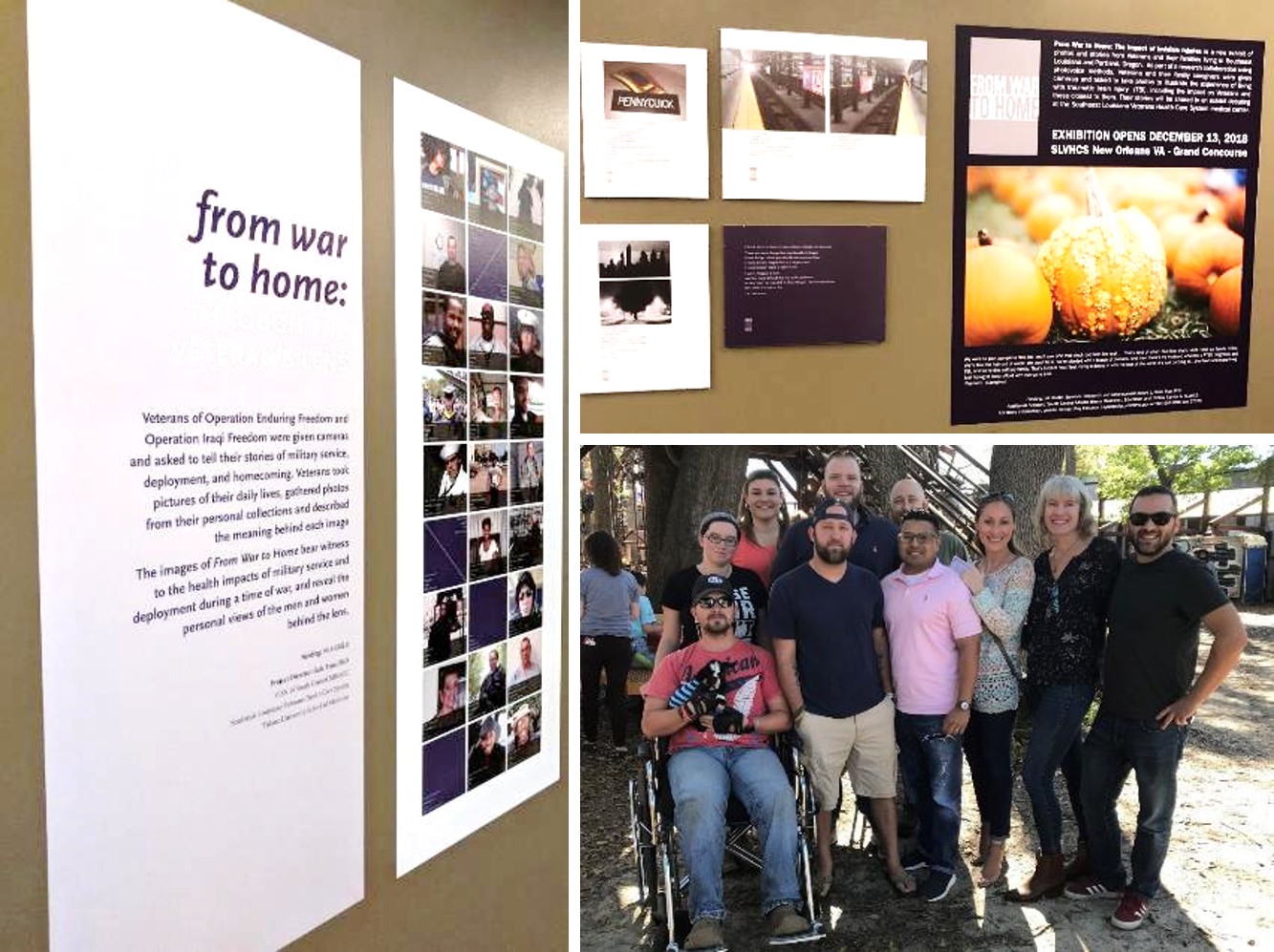 Gala True's War to Home Exhibit and Team
