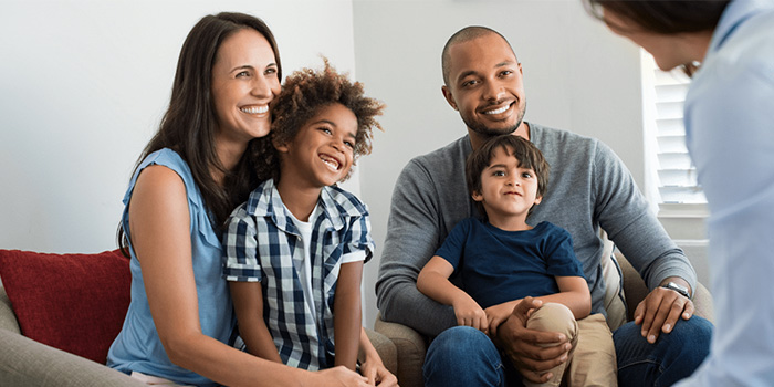 Smiling family