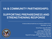 VA & Community Partnerships: Supporting Preparedness and Strengthening Response