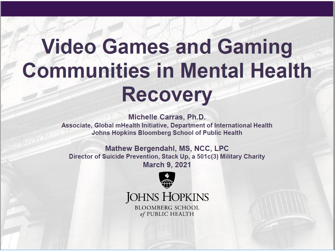 Video Games and Gaming Communities in Mental Health Recovery