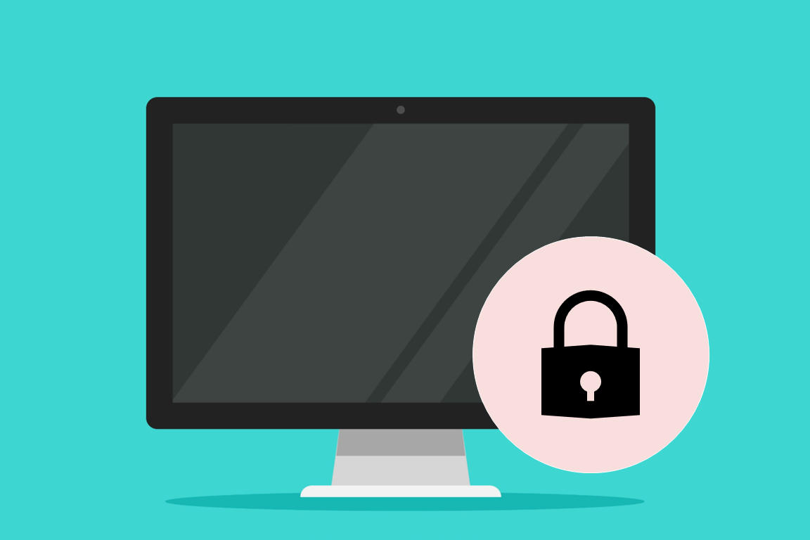 An illustration of a computer monitor with a lock symbol to indicate data security and privacy, prioritizing trust and confidentiality in your research information.