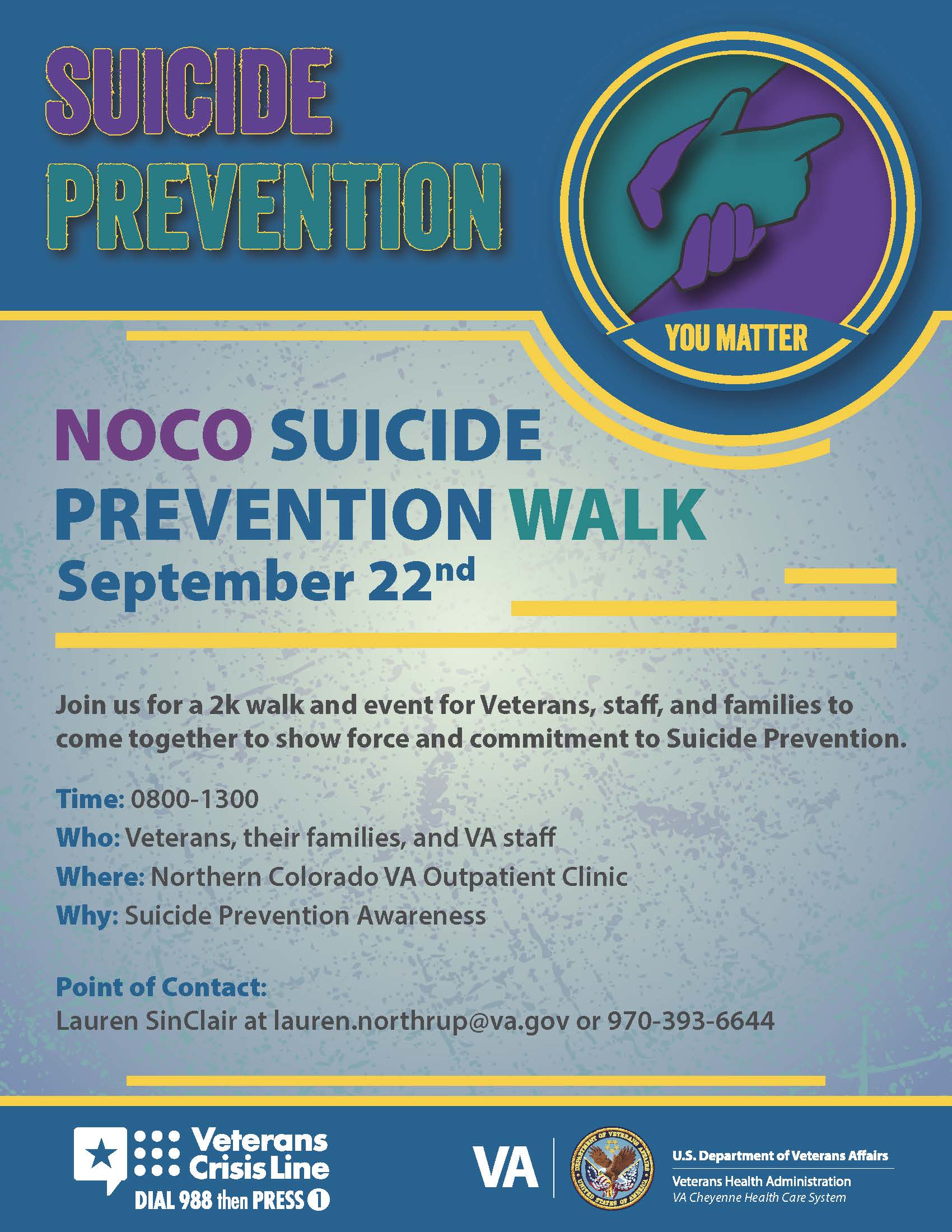 Northern Colorado Suicide Prevention Walk Flyer