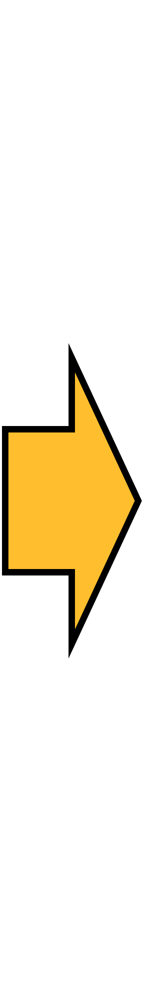 This yellow arrow pointing to the right indicates that if the core features in the column to the left are met, then the action items in the column to the right are suggested.